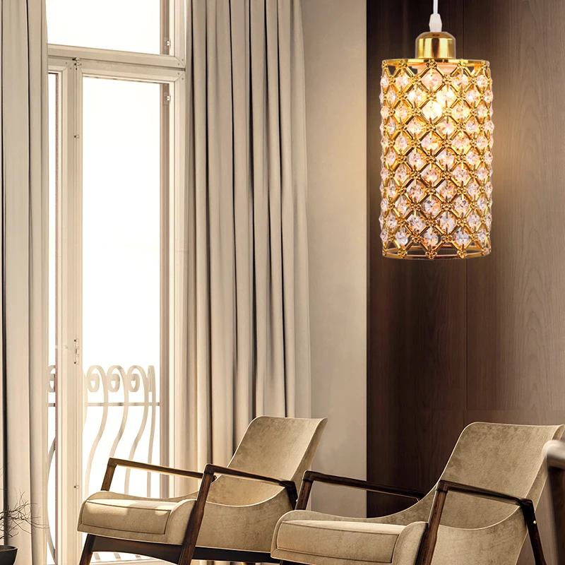 Хромированная светодиодная Хрустальная Подвесная лампа s современный