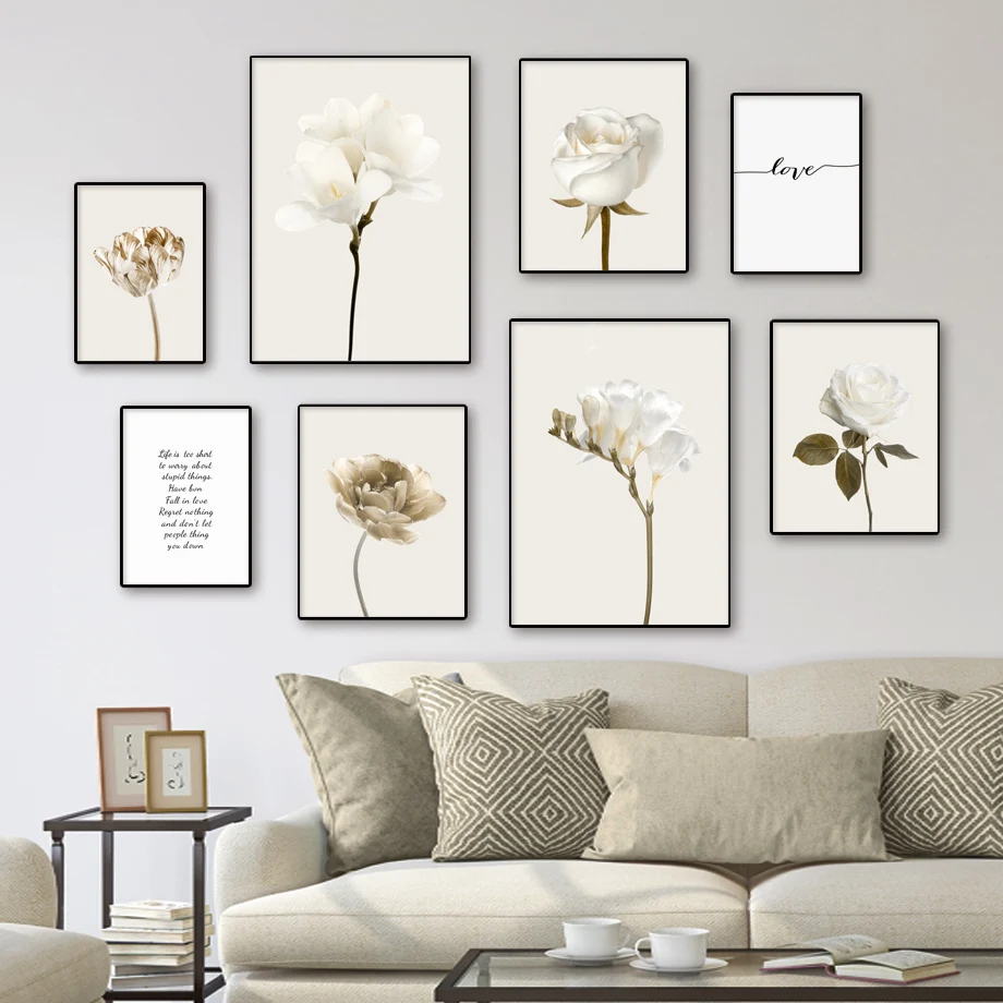 Магнолия искусство стены холст живопись скандинавские плакаты и принты жизнь