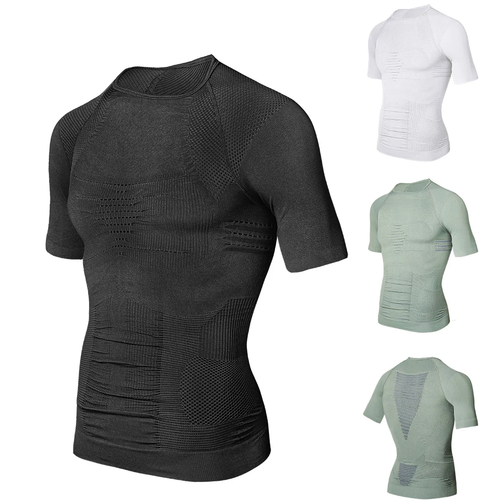 Новинка мужской корсет для похудения майки рубашка коррекции фигуры Мужская