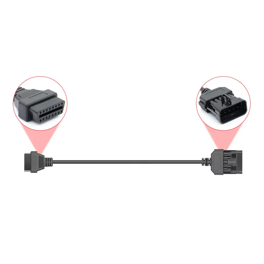 Для G-M 12PIN для Opel для Honda Для KIA для Mazda для Nissan для Mitsubishi OBD2 Диагностический адаптер OBD разъем OBDII сканер