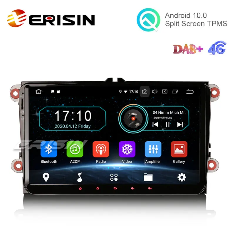 Erisin ES5991V 9 &quotAndroid 10 0 автомобильная стереосистема для VW Golf 5 Passat Tiguan Polo Eos Skoda DAB + Navi GPS