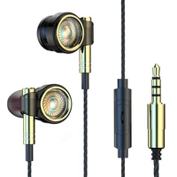 super bass headset 6d noise cancelling earphone subwoofer earpiece hi fi stereo music earbuds wired with wheat phone headset