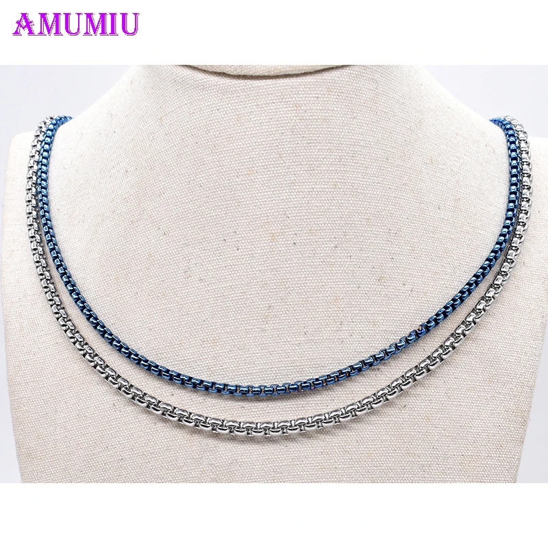 AMUMIU новые модные цепи ожерелья Горячие мужчины женщины горячие продажи змея цепь