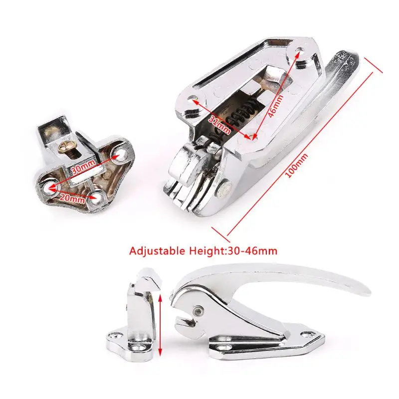 

Zinc Alloy Door Handle Lock Spring Loaded Pull Handle Latch For Oven Refrigerator Freezer