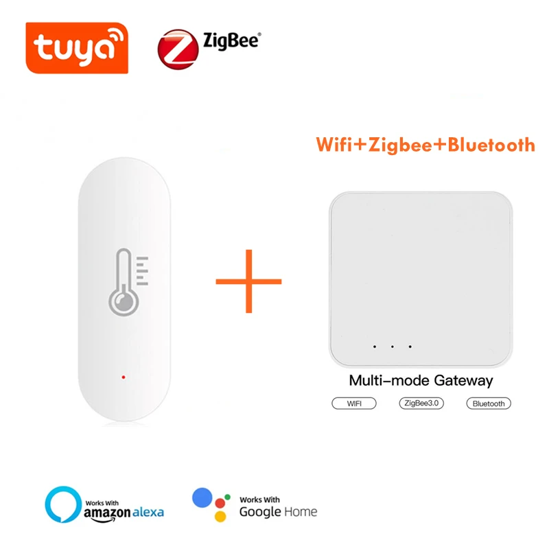 

Tuya Zigbee датчик температуры и влажности приложение умный дом отчет в реальном времени работа с Alexa Google Home сотрудничество шлюз требуется