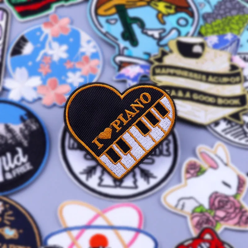 Нашивки с утюгом и принтом горы натуральные приключения уличные наклейки