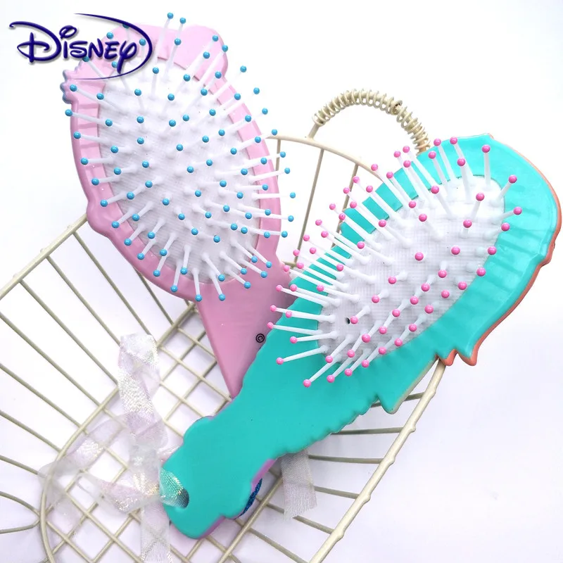 Disney Princess frozen hair brush brosse cheveux children's gentle anti-static brush curly side face mermaid hair comb images - 6