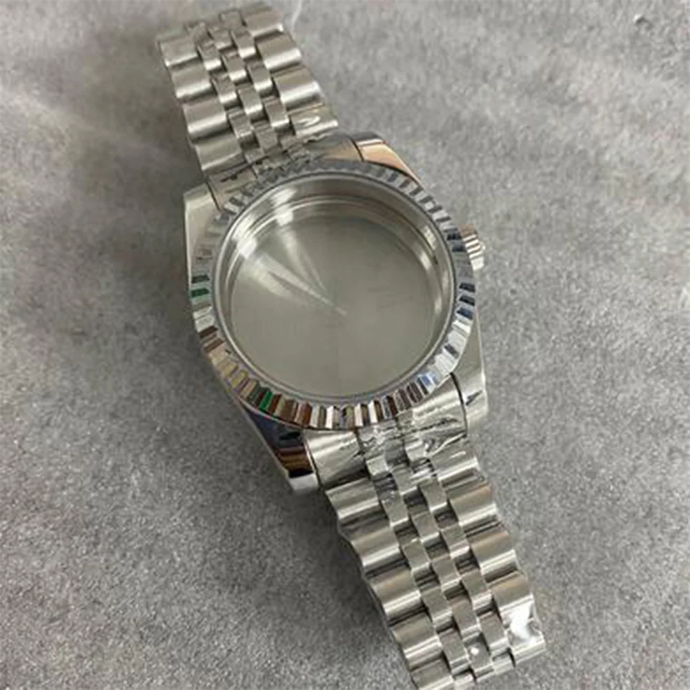 36MM Sapphire Glass Stainless Steel Watch Case 20MM Strap for NH35/NH36/4R Movement Accessories