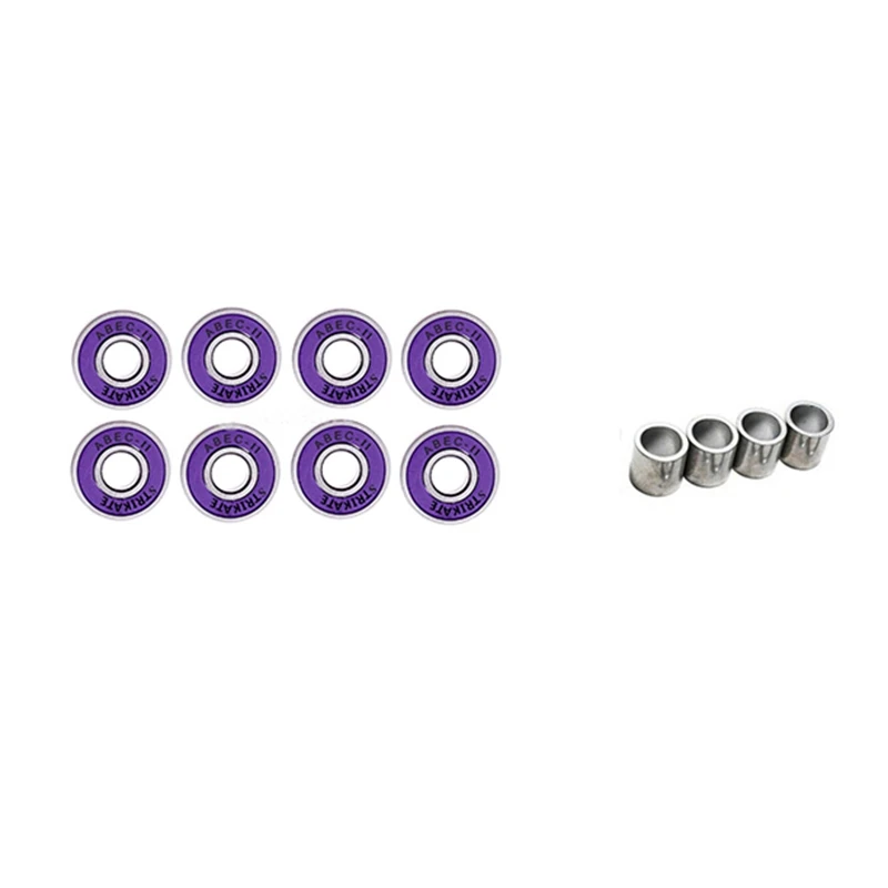 

STRIKATE 4PCS 83mm Longboard Wheels with Bearing and Spacer Combo 82A PU Wheels