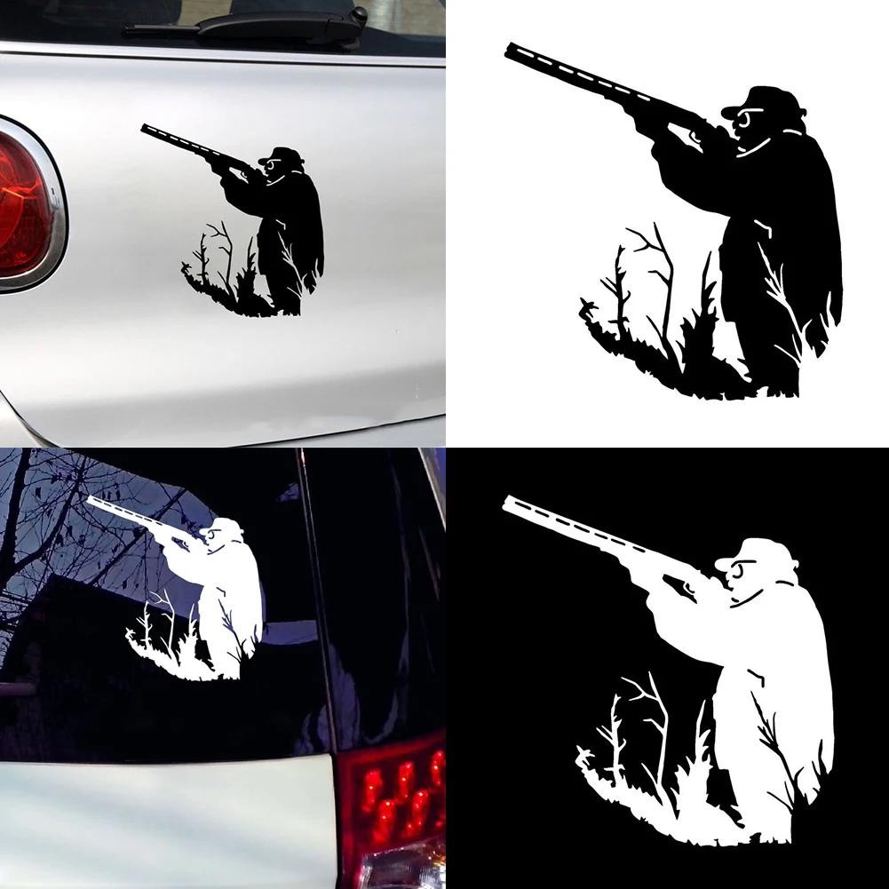

Interesting PVC Car Sticker Decals Hunter Hunting Reflective Vehicle Board Decor Decal KK Car Styling Car Decoration Accessor