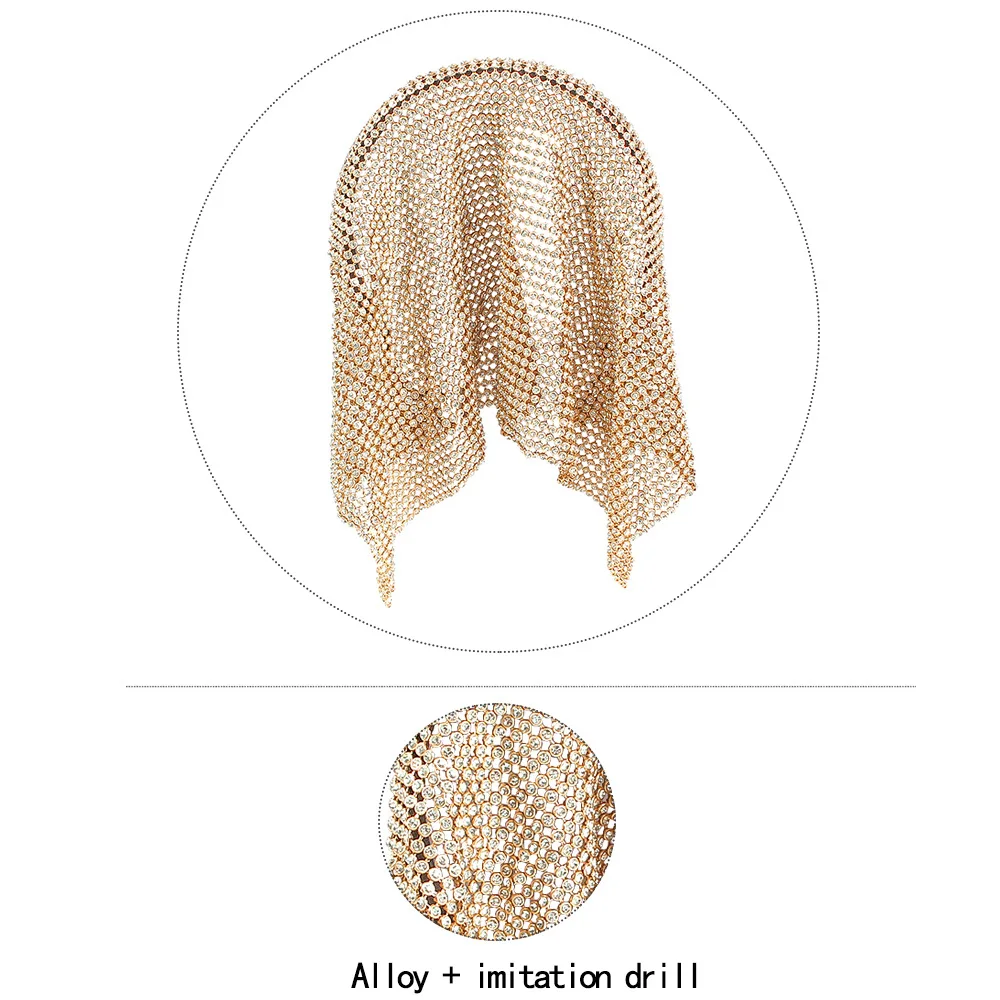 AWAYTR 2021 новая мода блестящие стразы повязка на голову тюрбан для женщин Bejewled