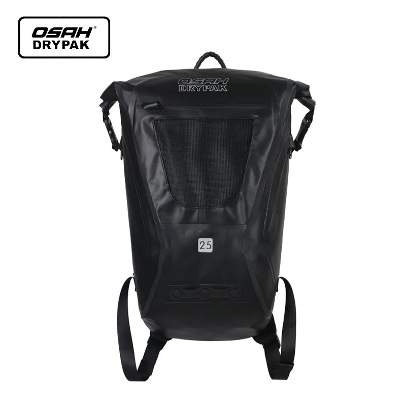 Osah Waterproof Backpack 25L Large Capacity Dry Bag PVC Motorcycle Backpack Black Shoulder Bag Urban Function  accesorios moto