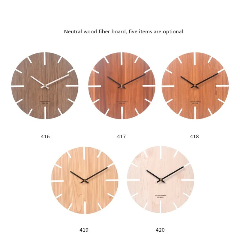 Скандинавские деревянные настенные часы в стиле ретро украшение для коридора
