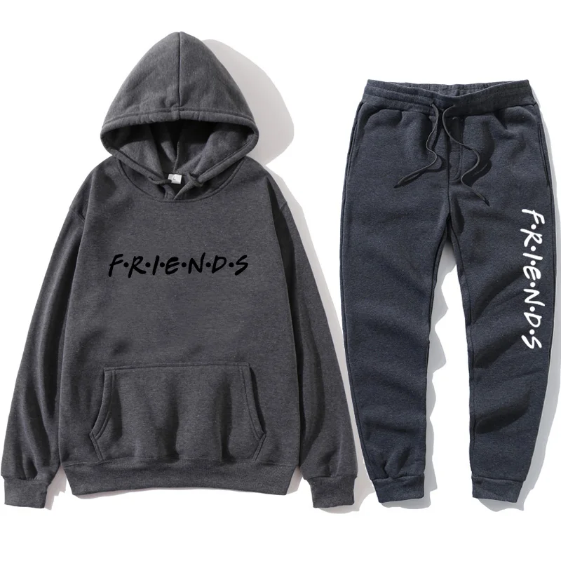 

New Men's Hoodies Suit Tracksuit Sweatshirt Suit Hooded Fleece Jacket + Sweatpants Jogging Homme Pullover 3XL Men's Sports Suit