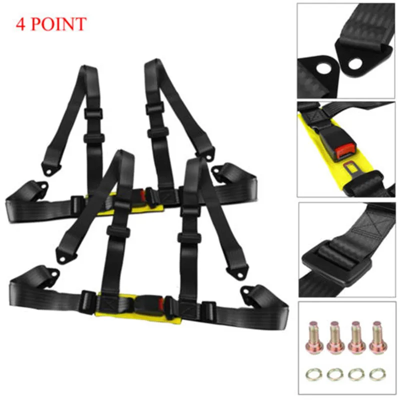 4 точки автомобильной пряжки гоночное сиденье ремень безопасности ремни с Camlock