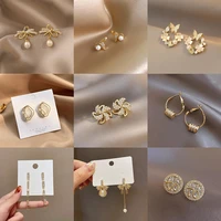 fashion earrings jewelry 2021 stainless steel earrings ladies korean fashion sweet high end romantic earrings wholesale