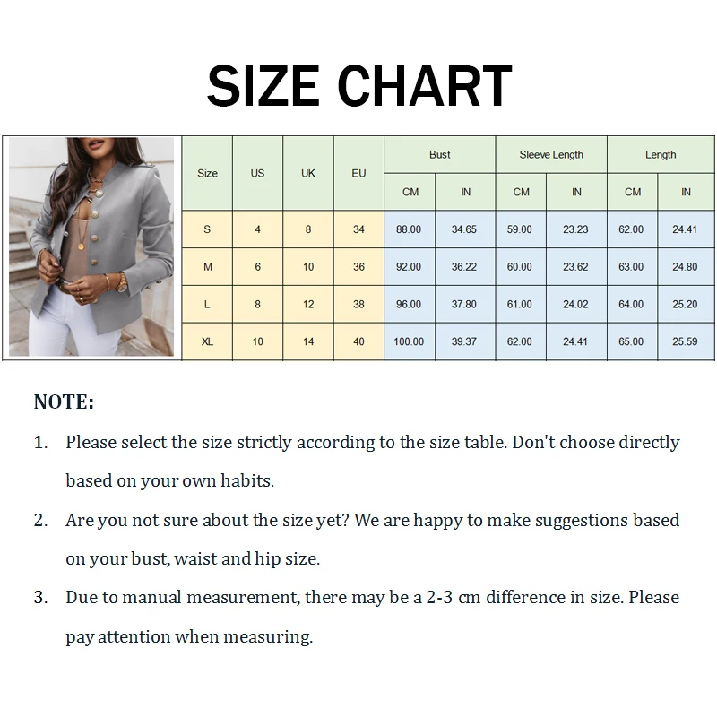 

Vintage Blazer Women Office Jacket Streetwear Autumn Button Solid Color Elegant Long Sleeved Slim Breasted Small Blazer Outwear
