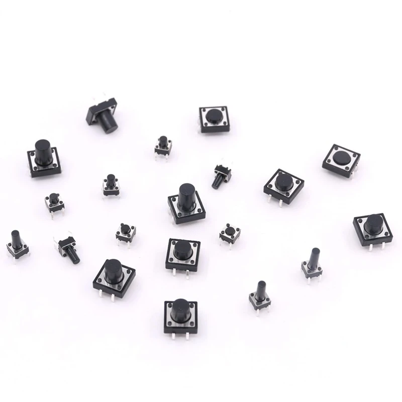 

Momentary Push Button Switch, 6 X 6Mm 12 X 12Mm Tactile Push Button Switch Micro-Tactile Classification Kit-20 Value/4