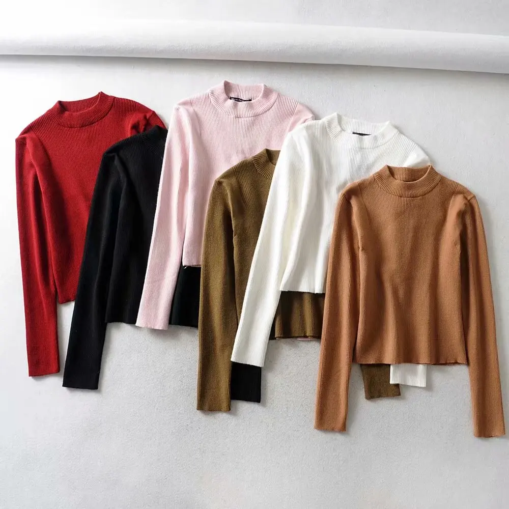 Белый черный женский пуловер свитер милый вязаный укороченный милые винтажные