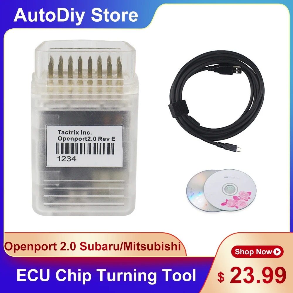 Tactrix For Open-port 2.0 ECU Chip Tuning Tools Auto ECUFlash Read Writer ECU CAN OBD2 Connector 32-bit For Subaru/Mitsubishi
