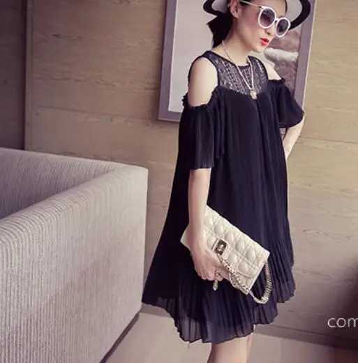 2020 платье для беременных кружевное шифоновое плиссированное в стиле пэчворк