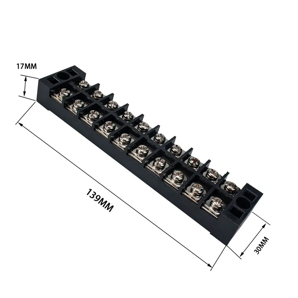 

5PCS Set Dual Row Screw Barrier Terminal Block Strip Wiring Board 25A Screw Terminal Blocks W