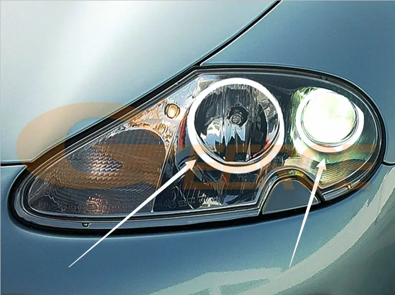Для Jaguar XK8 XKR X100 1996-2006 отличный ультра яркий COB комплект светодиодов глаза ангела