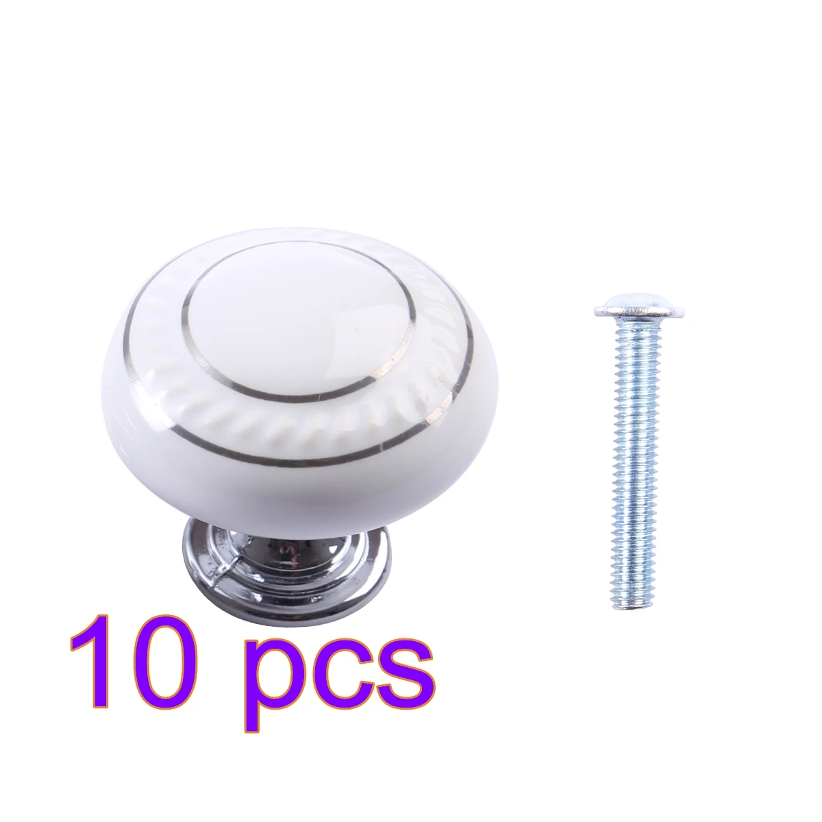 Милая круглая форма двойные круги печать керамическая дверная ручка шкафа