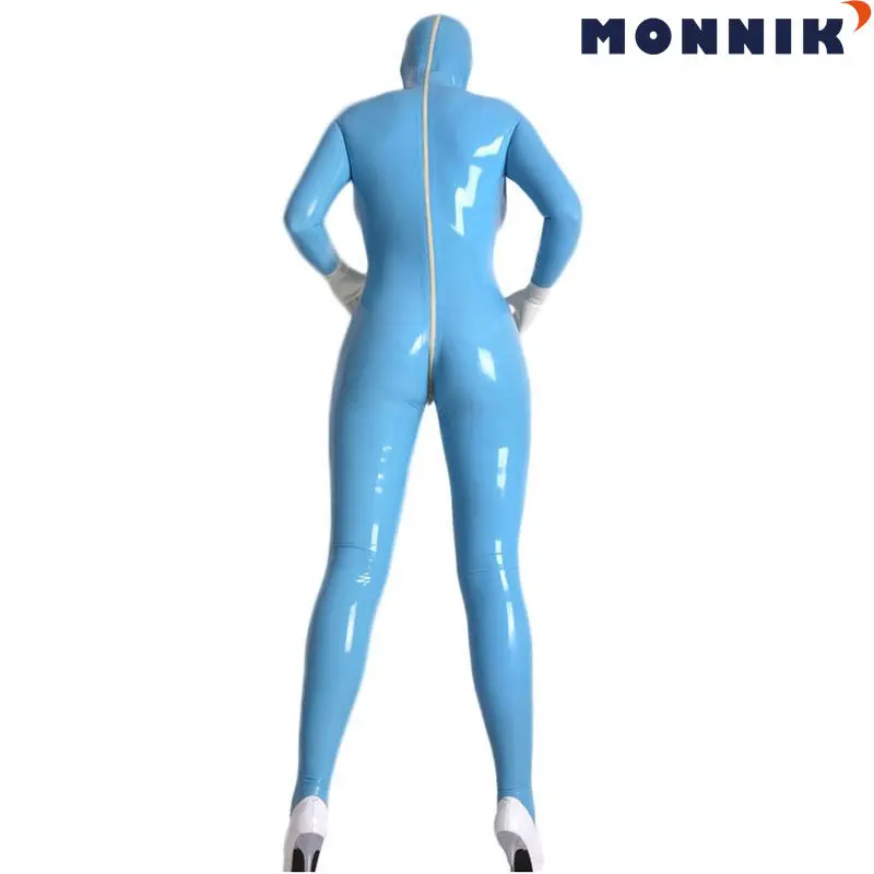 Мужской латексный комбидресс monner latexSexy с длинными рукавами носки для вечеринки