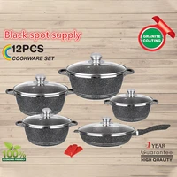 12 pcsset rachael ray cucina nonstick cookware pots and pans set aluminum pan maifan stone set cookware non stick frying pans