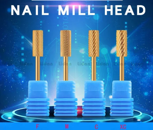 4 типа золотые вольфрамовые стальные сверла для электрической дрели фрезы ногтей