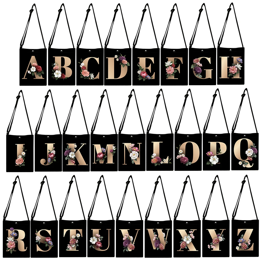 

Сумки на плечо в стиле ретро для женщин, дамские сумочки через плечо с цветочным принтом и алфавитом, миниатюрные мессенджеры для покупок и ...