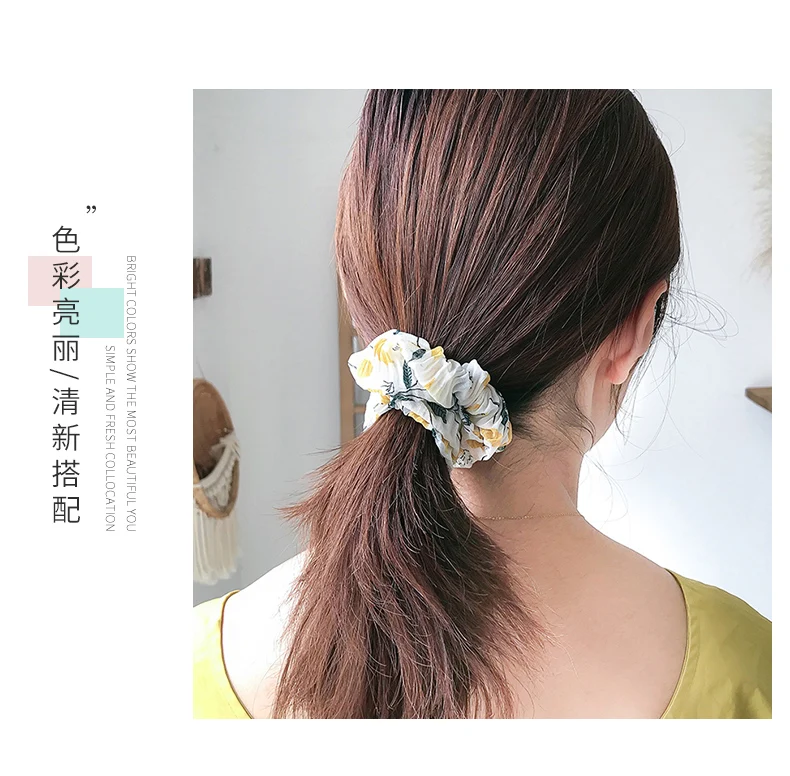 Белое розовое кольцо для волос летние тонкие сетчатые резинки с цветочной