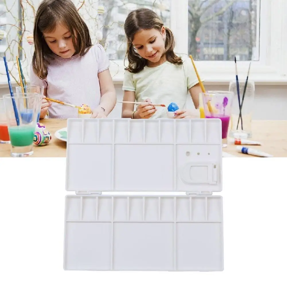 

Палитра для творчества, пластиковая, новая, маленькая, для акварели, раскладушка, для рисования, инструменты для рисования, коробка G2W4