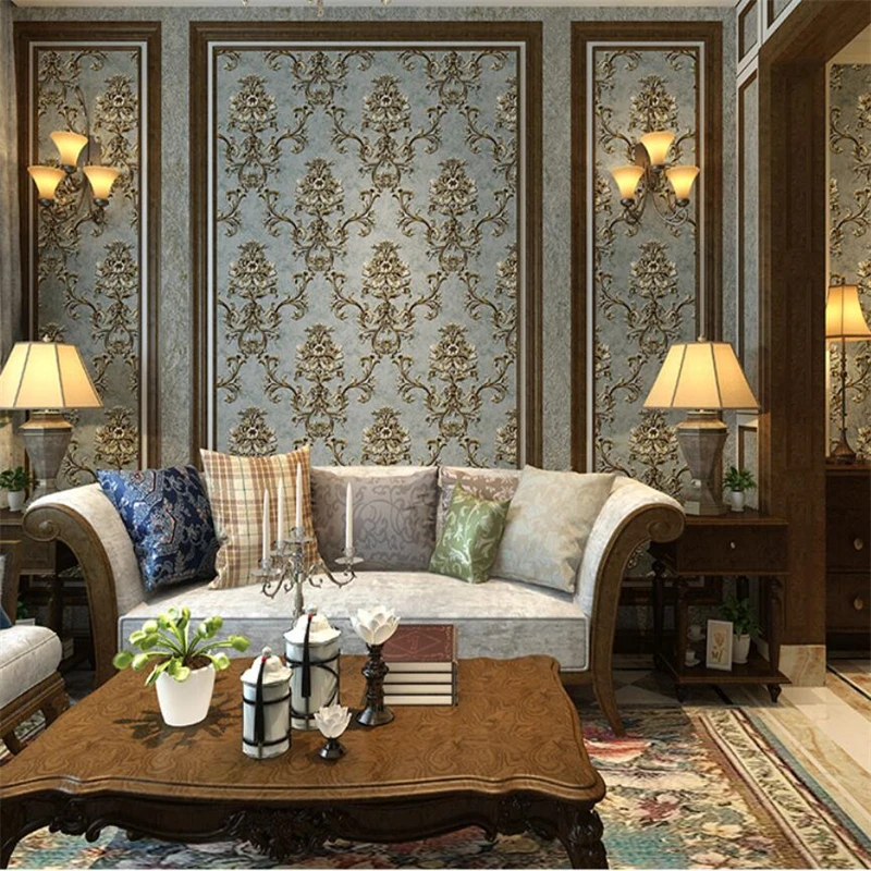 3D-обои wellyu в европейском стиле из нетканого материала с объемным рельефом