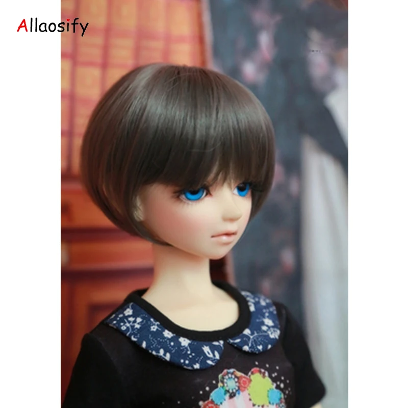 Allaosify Bjd / SD как кукольный парик короткие прямые волосы 1/ 3 высокое Температура BOBO