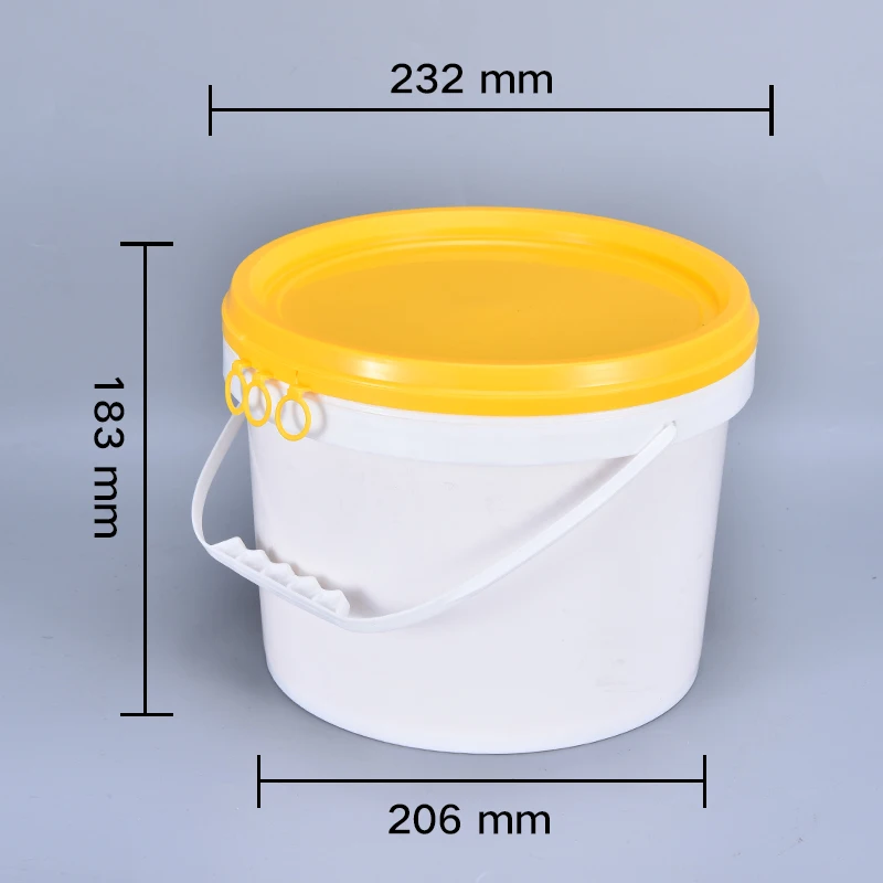 6 литровый круглый пластиковый ведро с ручкой и крышкой пищевой контейнер для