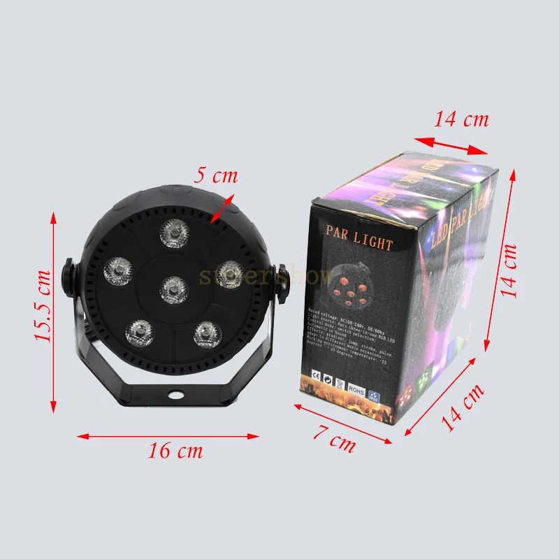 6x3w Par led RGB 3in1 Led Mini Pumpkin Flat Light With DMX512 control for disco DJ KTV BAR Lighting | Освещение