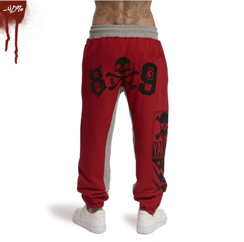 Большие размеры свободные мужские хлопковые спортивные штаны на осень и зиму