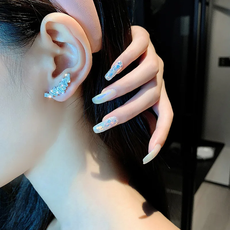 Новые длинные висячие серьги Стразы с кисточками для женщин Свадебные Цирконом