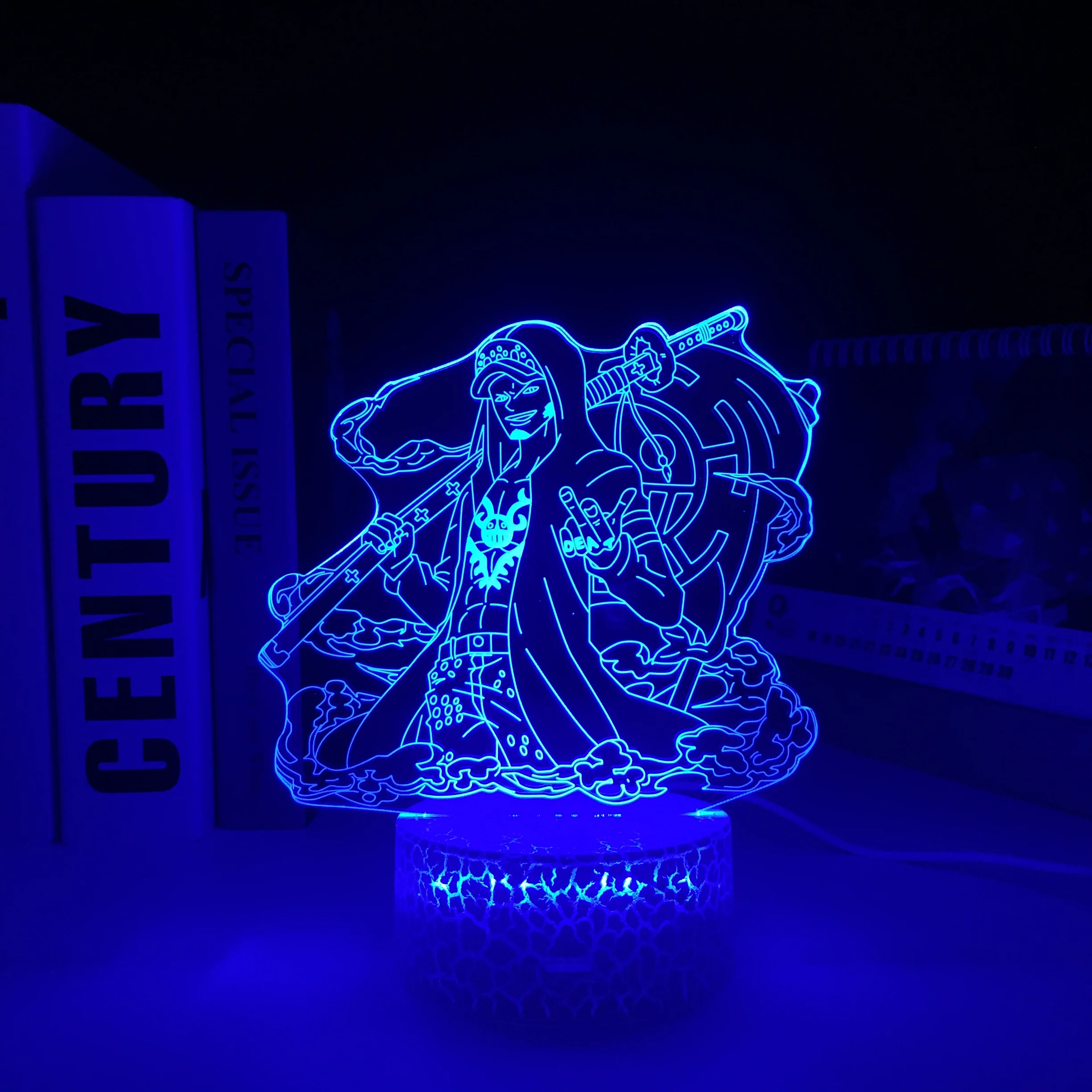 

Фигурка аниме Trafalgar с правом, светодиодный ночник с 3D белым основанием, настольная лампа, цветной ночсветильник, крутой подарок на день рождения, светильник для спальни