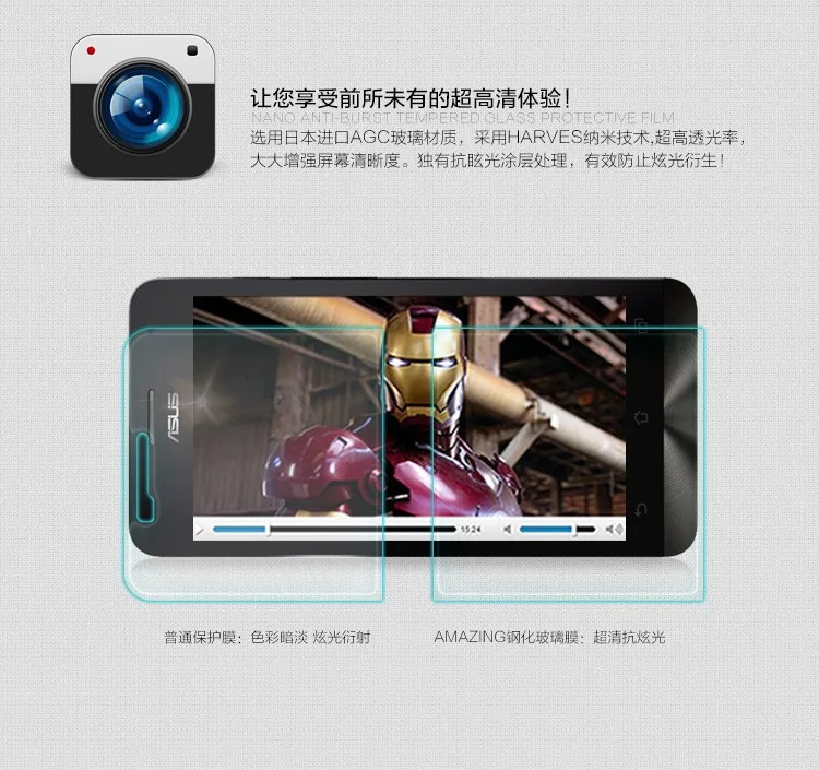 Оригинальное закаленное стекло для защиты экрана ASUS Zenfone C 4 5 6 2 дюйма пленка от