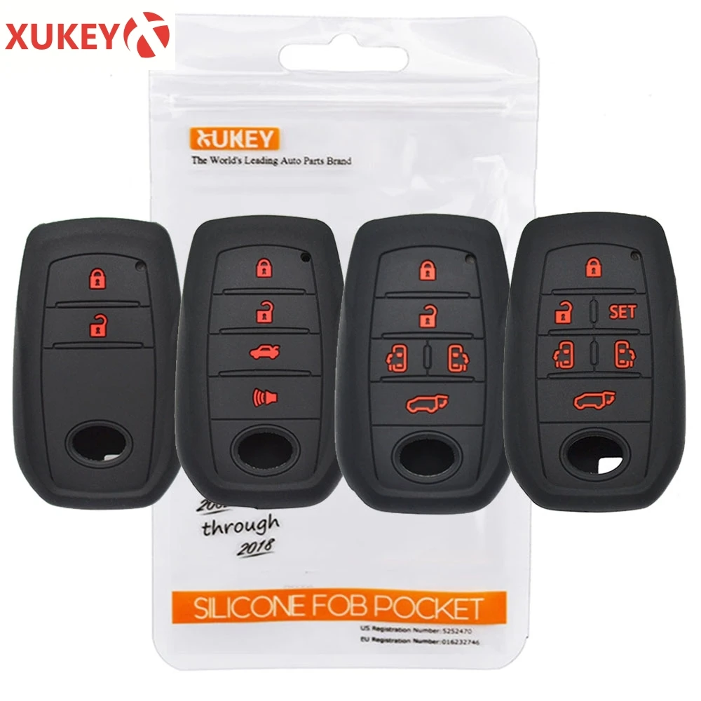 

Silicone Remote Key Fob Case Cover For Toyota Camry Prado Hilux Fortuner Innova 86 RIEZ Rav4 Highlander Land Cruiser 2019 2020