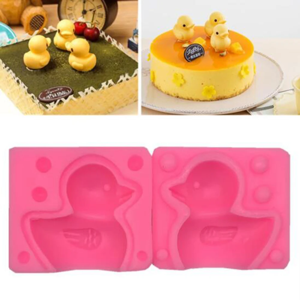 

3D милая утка, искусственная помадка, мыльная глина, форма для шоколадного торта, конфеты, кондитерские изделия, аксессуары для выпечки