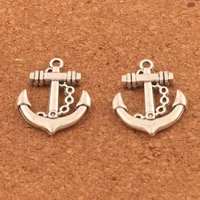 50pcs zinc alloy nautical anchor hope spacer charm beads pendants alloy jewelry diy l023 20 5x25 5mm