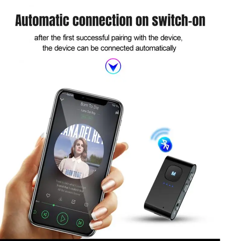 Аудиоприемник совместимый с Bluetooth передатчик 3 5 мм разъем AUX 2 в 1 беспроводной Hi-Fi