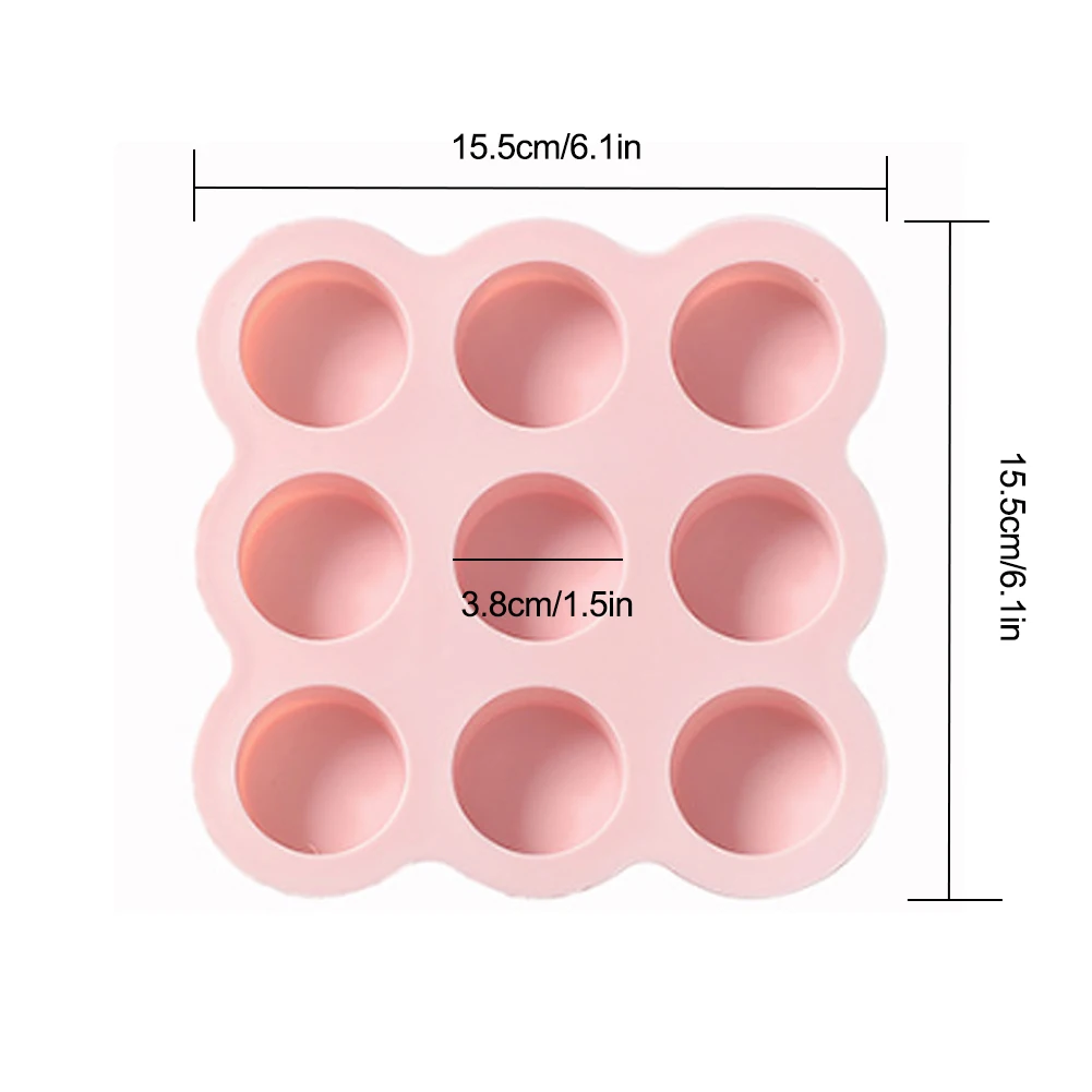 

1pcs/9 Grid Chocolate Mold Cylindrical Shape Silicone Mold Handmade Soap Diy Cake Liquid Craft Baking Tool Cake Mold Accessories