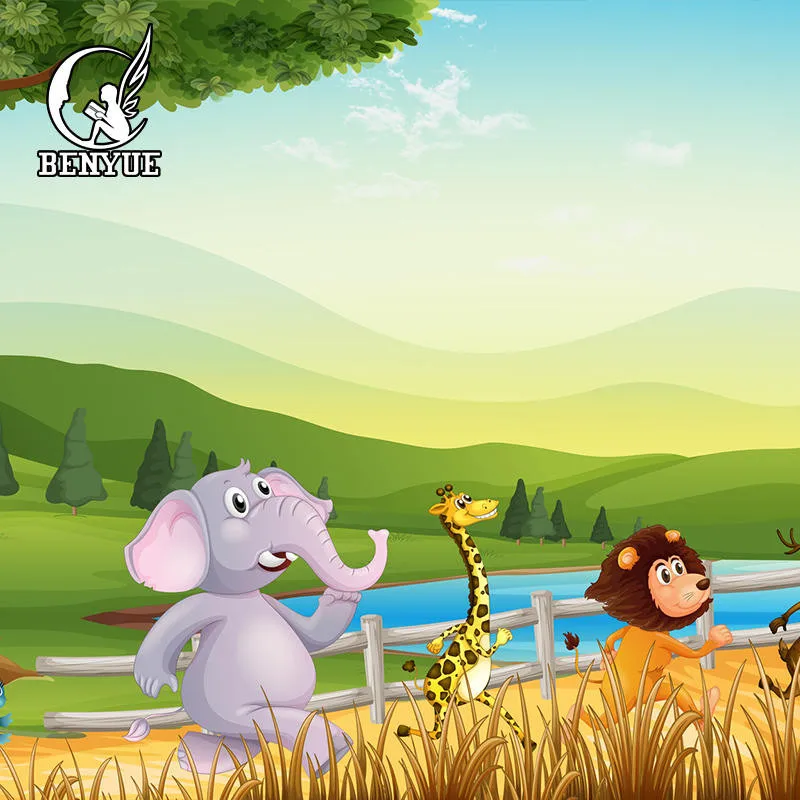 

Мультяшные 3D обои Ben Yue по индивидуальному размеру, украшение для дома, фон для детской комнаты, изысканная роспись, подходит для гостиной, ди...