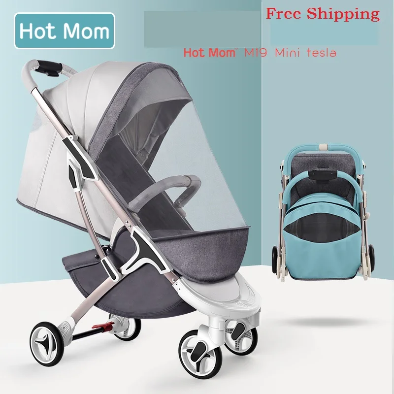 Бесплатная доставка! Новая коляска hotmom может сидеть откидной складной легкий