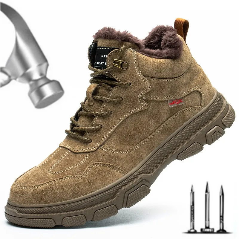 

2020 Safety Boot winter Men's Safety Shoes Steel Toe Boots Men Puncture-Proof Work Sneakers indestructible shoes